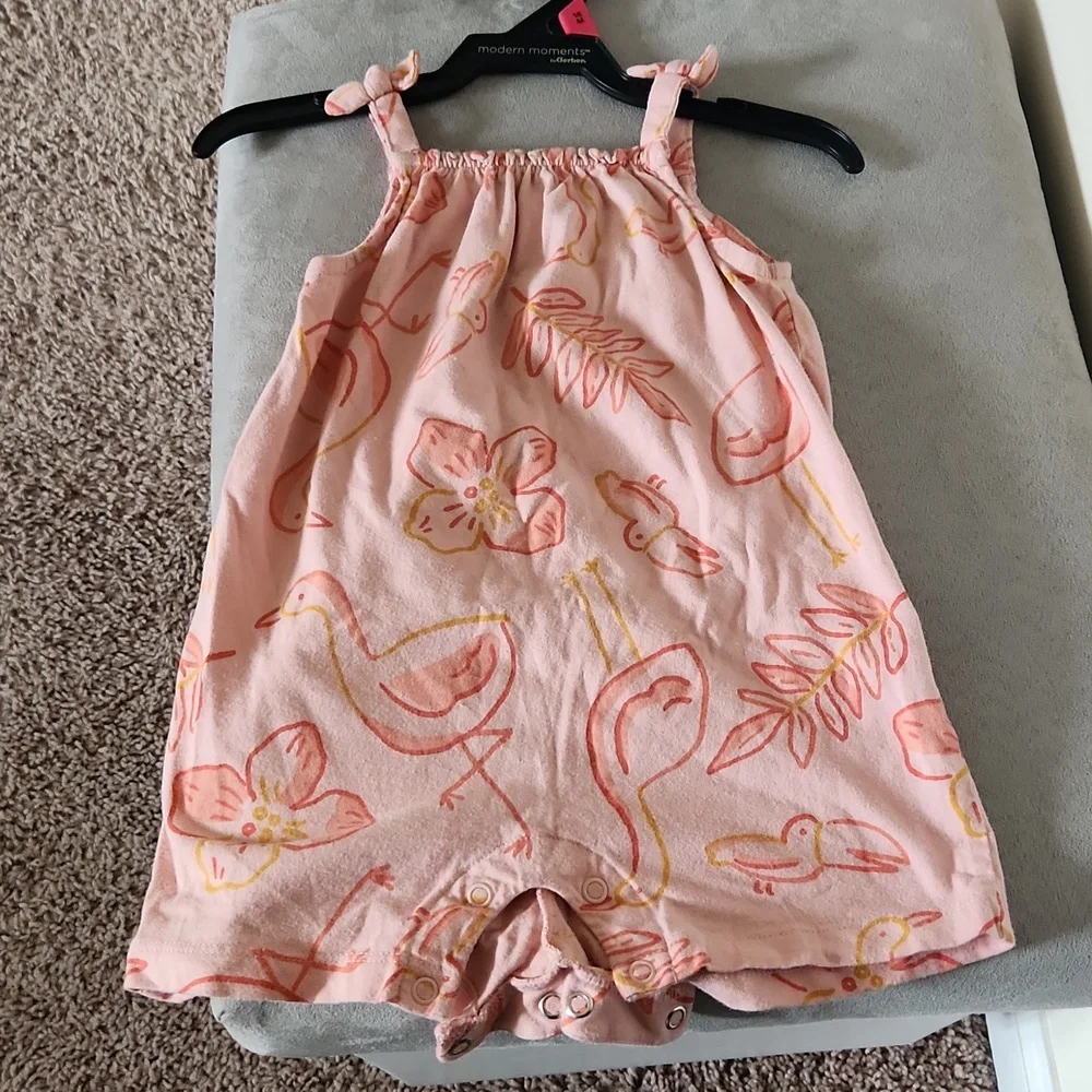 Carter's Baby girl romper 9 months peach orange color